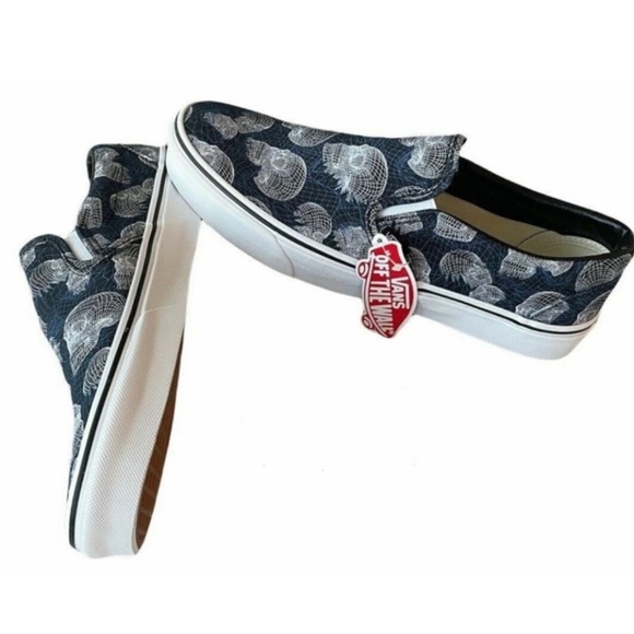 Vans Classic Slip-On Wireframe Skulls new in box - Picture 3 of 4